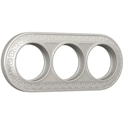 Рамка на 3 поста жемчужный WL70-frame-03 - фото