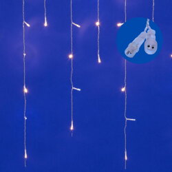 ULD-B3010-200-TTK WARMWHITE-WHITE IP44 Бахрома светодиодная с эффектом мерцания, 3м, Соединяемая, 200 светодиодов, Теплый белый и белый свет, Провод прозрачный.