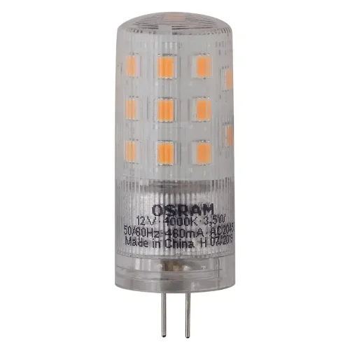Лампа светодиодная 3.5W/4000K (=40W) G4 12V | LEDPPIN 450Lm d18x50 | - OSRAM. Фото 2