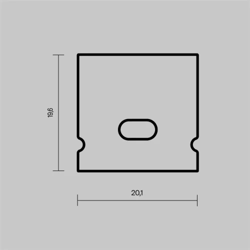 Комплект заглушек (для профиля 20×20) 2 шт., ALM-2020-EC 642072 (Серый) - фото 2