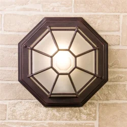 Уличный настенный светильник Telarana L капучино GL 1024D (043660)