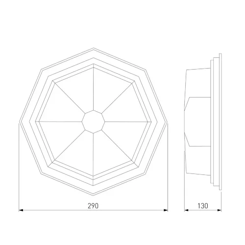 Уличный настенный светильник Telarana L капучино GL 1024D - фото 3