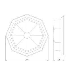 Уличный настенный светильник Telarana L капучино GL 1024D (043660)
