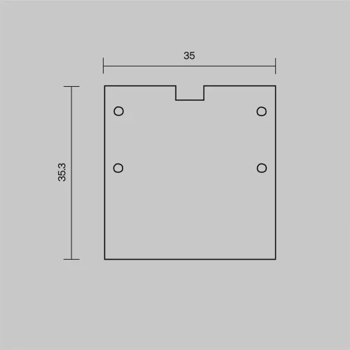 Комплект заглушек (для профиля 59x59) 2 шт., ALM-5959-EC 642058 (Серебро) 642058 - фото 6