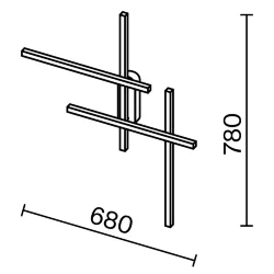 Настенный светильник (бра) Halo 3000-4000К 24Вт (Черный)