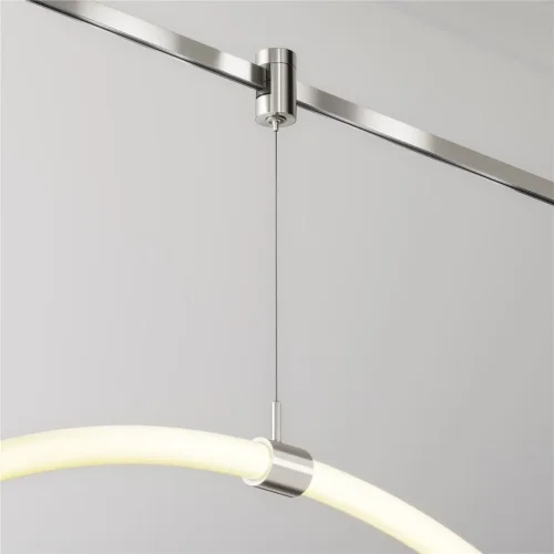 Коннектор с тросовым подвесом Tau в шинопровод Flarity платина (Платина) - фото 2