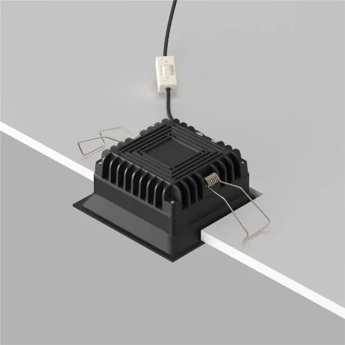 Встраиваемый светильник Okno 3000-4000-6000K 12W 100° IP 44 (Черный) - фото 6