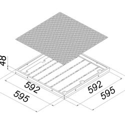 Подвесной офисный светодиодный светильник Армстронг 60 Вт IP54 595x595x48 мм 4000К Призма