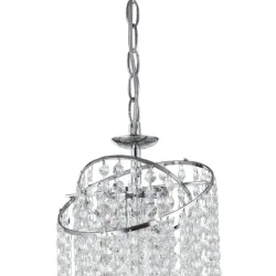 Серия элегантных светильников в современном стиле. Арматура сделана из металла, доступна в двух цветах: хром и золото. Светильники украшены декоративными подвесками «звездной» огранки. (Хром)