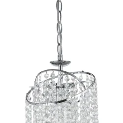 Серия элегантных светильников в современном стиле. Арматура сделана из металла, доступна в двух цветах: хром и золото. Светильники украшены декоративными подвесками «звездной» огранки. (Хром)