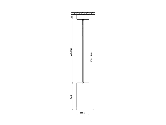 'Крепление сменное М6 для светильников VILLY, подвесное, цвет Белый, VL-M6-WH. Фото 2