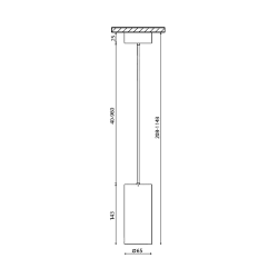 'Крепление сменное М6 для светильников VILLY, подвесное, цвет Белый, VL-M6-WH 003422