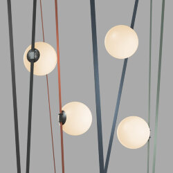 Cветильник для трека-ремня Belty, серия Orb, со светодиодом, D230*H236мм, 48V DC, 15W, RA90, 120°, 3000K, IP20, черный, акрил, Denkirs DK5555-BK