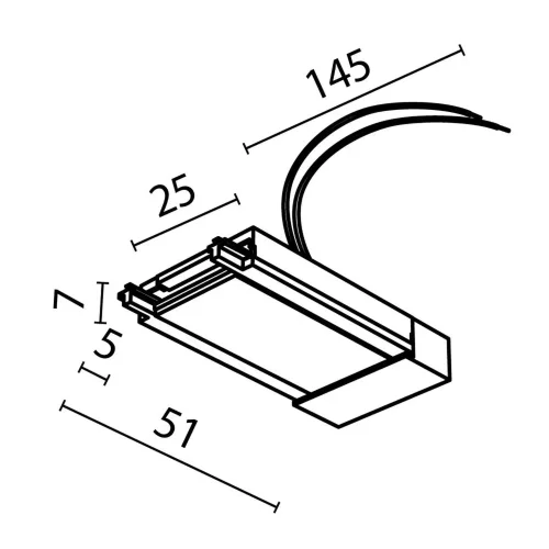 Ввод питания Radity накладной белый (Белый) - фото 2