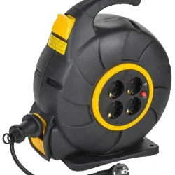 Удлинитель на катушке TWIST 4х20м с заземл. автосмотка 16А IP20 ПВС 3х1.5 IEK TW-KP27-16-04-20