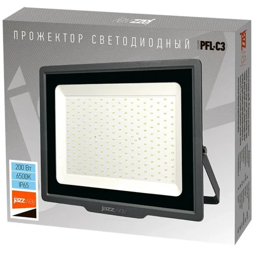 Прожектор светодиодный PFL-C3 200Вт 6500К IP65 ДО с клапаном закален. прозр. стекло Pro JazzWay 5023666A - фото 5