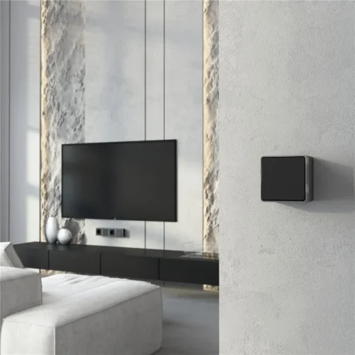 Выключатель одноклавишный проходной Gallant черный с серебром W5012034 - фото 3