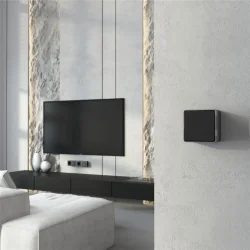 Выключатель одноклавишный проходной Gallant черный с серебром W5012034