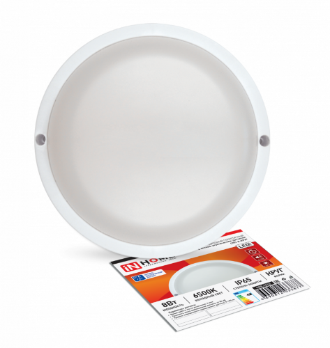 Светильник светодиодный герметичный СПП-А-КРУГ 8Вт 230В 6500К 640Лм с оптико-акустическим датчиком IP65 IN HOME - Фото 3