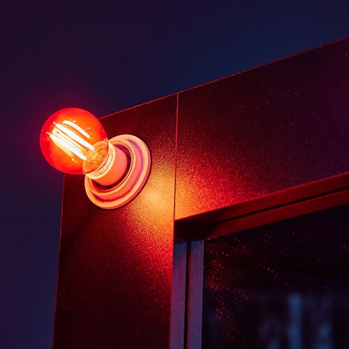 LED-G45-5W-RED-E14 GLA02RD Лампа светодиодная, Форма шар, Серия Air color, Красный свет - фото 2