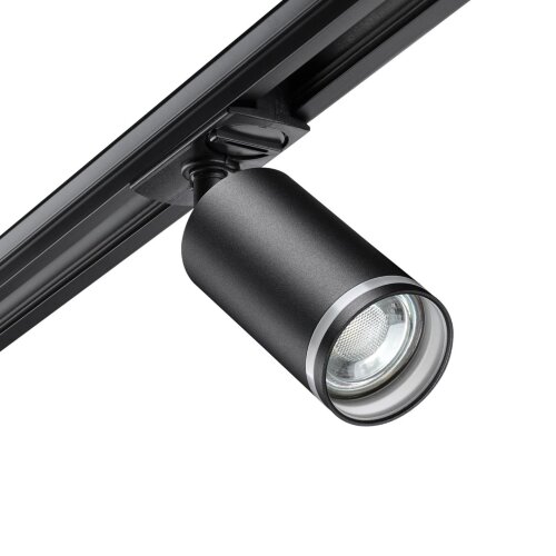 Светильник трековый для однофазного двухжильного (универсального) шинопровода «Novotech» 370877, серия: ULAR. Фото 2.