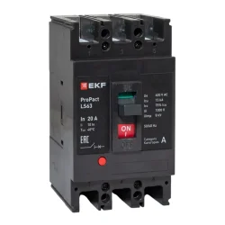 Выключатель автоматический 3п 20А 15кА LS63 ProPact EKF mccb-63-15-3-20-ls