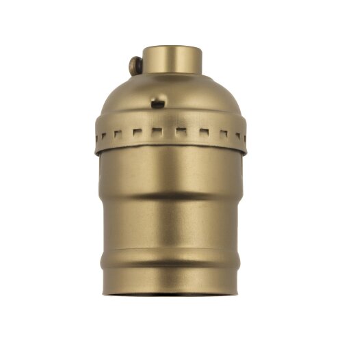 DLC-V-H01-E27 BRONZE Патрон декоративный, серия Vintage, Без выключателя, Материал алюминий, Цвет бронза. - фото 1