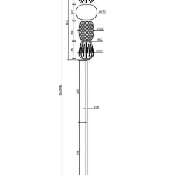 Напольный светильник (торшер) Pattern 3000К 32Вт (Золото)