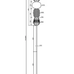 Напольный светильник (торшер) Паттерн / Pattern 3000К 32Вт (Золото) MOD267FL-L32G3K