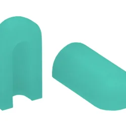 Торцевая заглушка для NeonLine ELF PVC интерьерный, 8мм, боковой изгиб, зеленый, для 1см (10 шт)