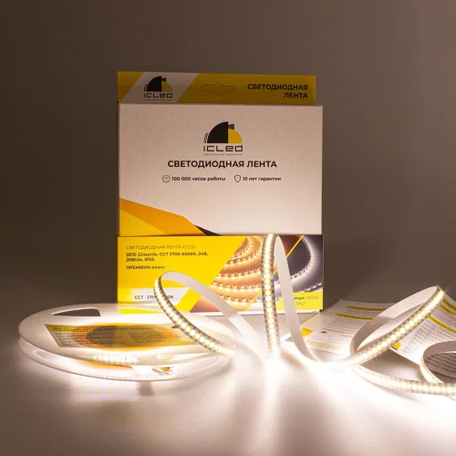 Светодиодная лента Class Premium, 2835, 224 led/m, CCT (white/warm white), 24V, IP33, RN21 - фото III