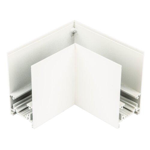 UBX-MS21/35 WHITE Коннектор для накладных магнитных шинопроводов, 35мм. Угловой. Горизонтальный. Белый. ТМ Uniel - фото