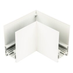 UBX-MS21-35 WHITE Коннектор для накладных магнитных шинопроводов, 35мм, Угловой, Горизонтальный, Белый