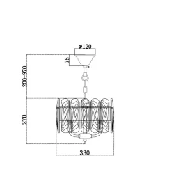 Подвесной светильник Suite E14х3 40Вт (Латунь)