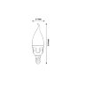 LED-CW37 7W-3000K-E14-FR-DIM PLP01WH Лампа светодиодная, диммируемая, Форма свеча на ветру, матовая, Серия Яркая, Теплый белый свет 3000K. - фото 2