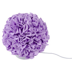 ULW-R07 T-3000K-150C-A Гортензия Белый-Сиреневый Светильник светодиодный со сменной лампойв-к, E27, теплый белый свет 3000K, Плафон D150мм, прозрачный, Белое основание, TM Uniel