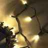 Гирлянда Нить с Колпачком 10м Тепло-Белая 220В, 100 LED, Провод Черный ПВХ, IP65. Фото 4.