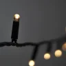 Гирлянда Нить с Колпачком 10м Тепло-Белая 220В, 100 LED, Провод Черный ПВХ, IP65. Фото 5.
