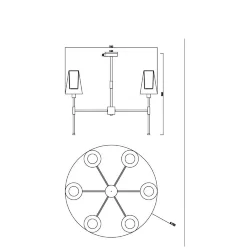 Люстра Freya FR5196PL-06BBS (Черный и Латунь)