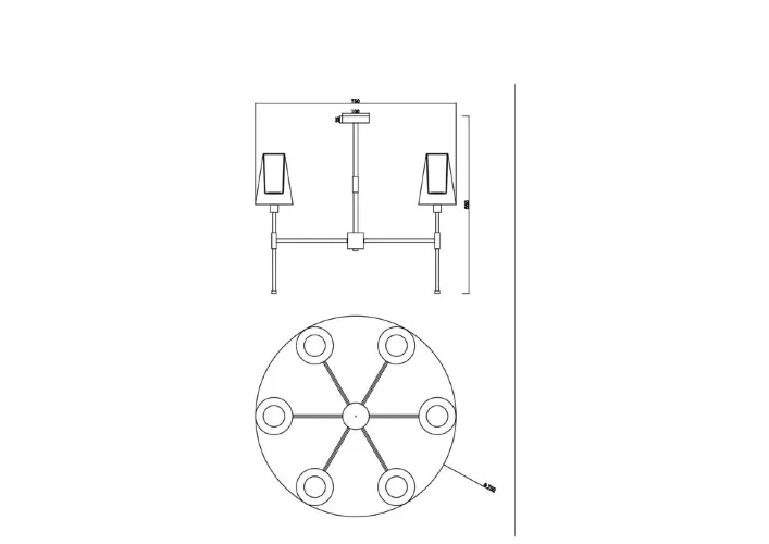 Люстра Freya FR5196PL-06BBS (Черный и Латунь) - фото 4