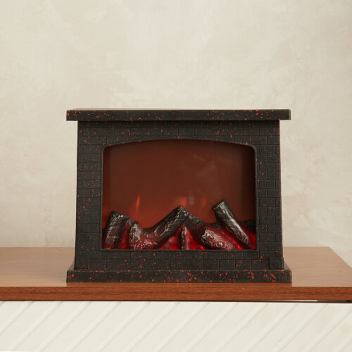 ULD-L2821-005-DNC-RED BLACK FIREPLACE Светильник светодиодный Камин с эффектом пламени, питание от батареек 3АА не в-к или USB в-к, 28х21см, 5 светодиодов, Корпус черный, TM Uniel - фото 10