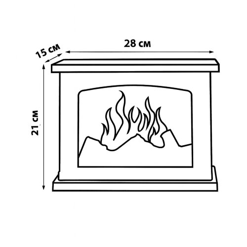 ULD-L2821-005-DNC-RED BLACK FIREPLACE Светильник светодиодный Камин с эффектом пламени, питание от батареек 3АА не в-к или USB в-к, 28х21см, 5 светодиодов, Корпус черный, TM Uniel - фото 11