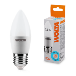 Светодиодная лампа WOLTA 25WC7.5E27 7.5Вт 6500K E27