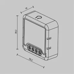 WI-FI диммер одноканальный MD005 (Белый)