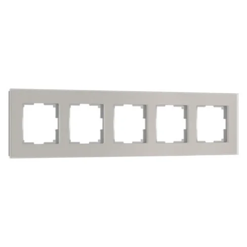 Рамка из стекла на 5 постов Senso дымчатый soft-touch W0053117 - фото 4