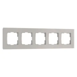 Рамка из стекла на 5 постов Senso дымчатый soft-touch W0053117
