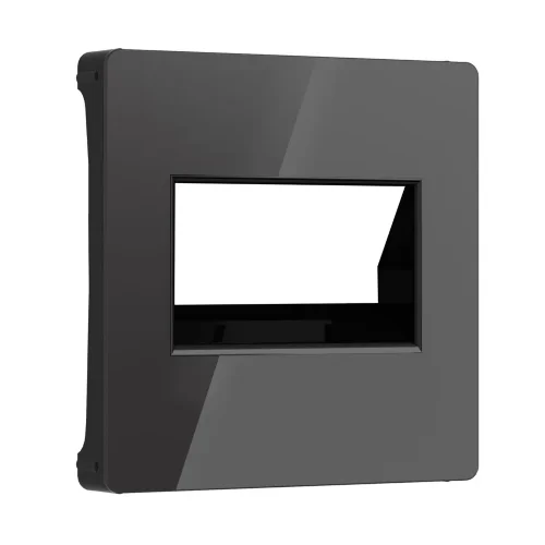 Накладка для двойной розетки Еthernet RJ-45 (черный акрил) W1191148 - фото
