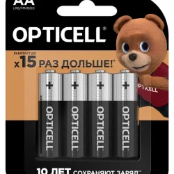 Элемент питания алкалиновый AA/LR6 (блист. 4шт) Basic Opticell 5051001