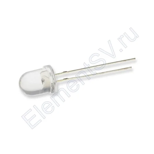 Светодиод ICL-8mm LE33 (blue, 8000-10000mcd, clear) - фото.