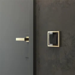 Рамка из металла на 1 пост Baguette черный/латунь W0012852